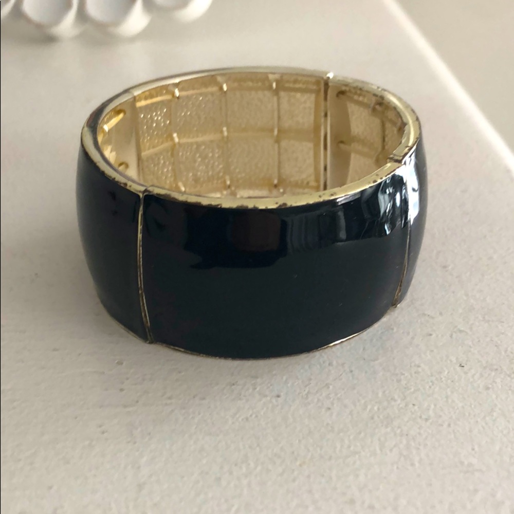 Black and silver bracelet